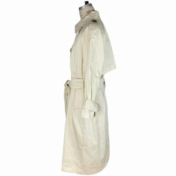 NWT ASOS Front Button Down Flowy Belted Duster Khaki Trench Coat 🍁 Sand Stone - Picture 10 of 10